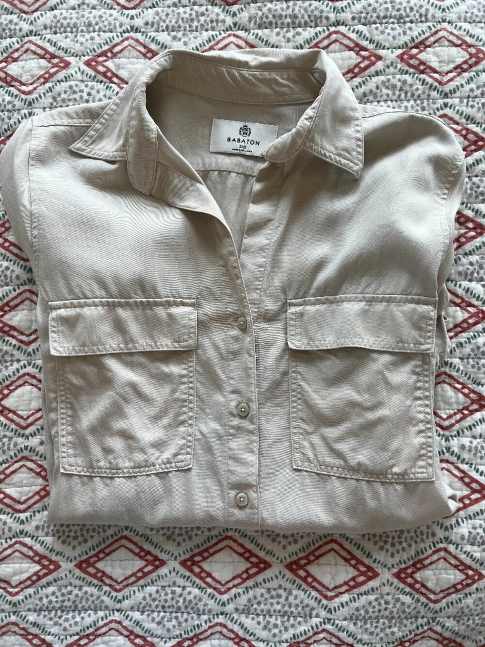 Aritzia Utility Shirt Size XXS (oversized fit) -tan
